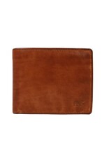 Bear Design Leather Wallets - Bear Design Billfold Wallet 'Fabian'  cognac