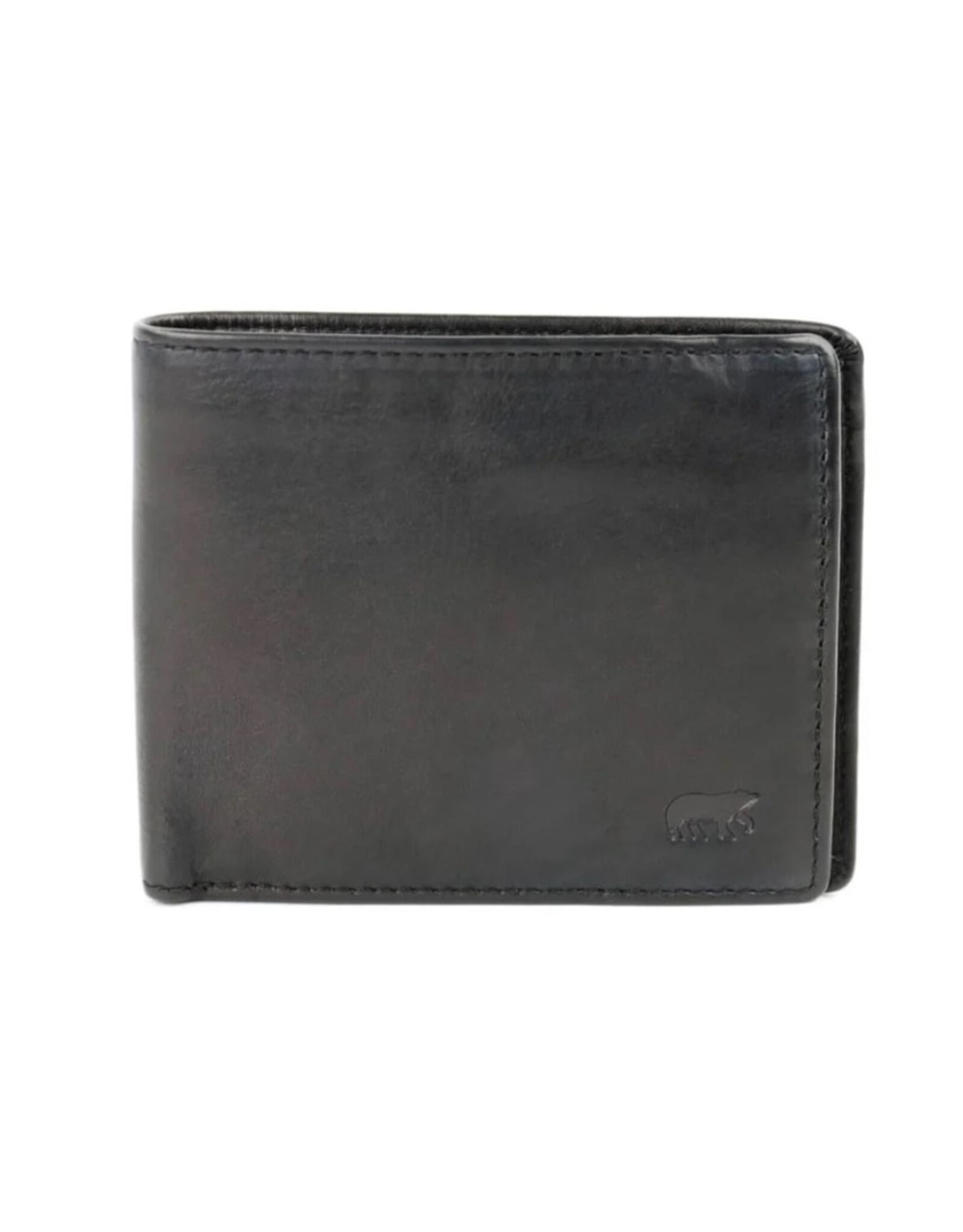 Bear Design Leather Wallets - Bear Design Billfold Wallet 'Fabian'  black