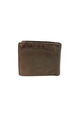 Bear Design Leather Wallets - Bear Design Billfold Wallet 'Fabian'  black brown