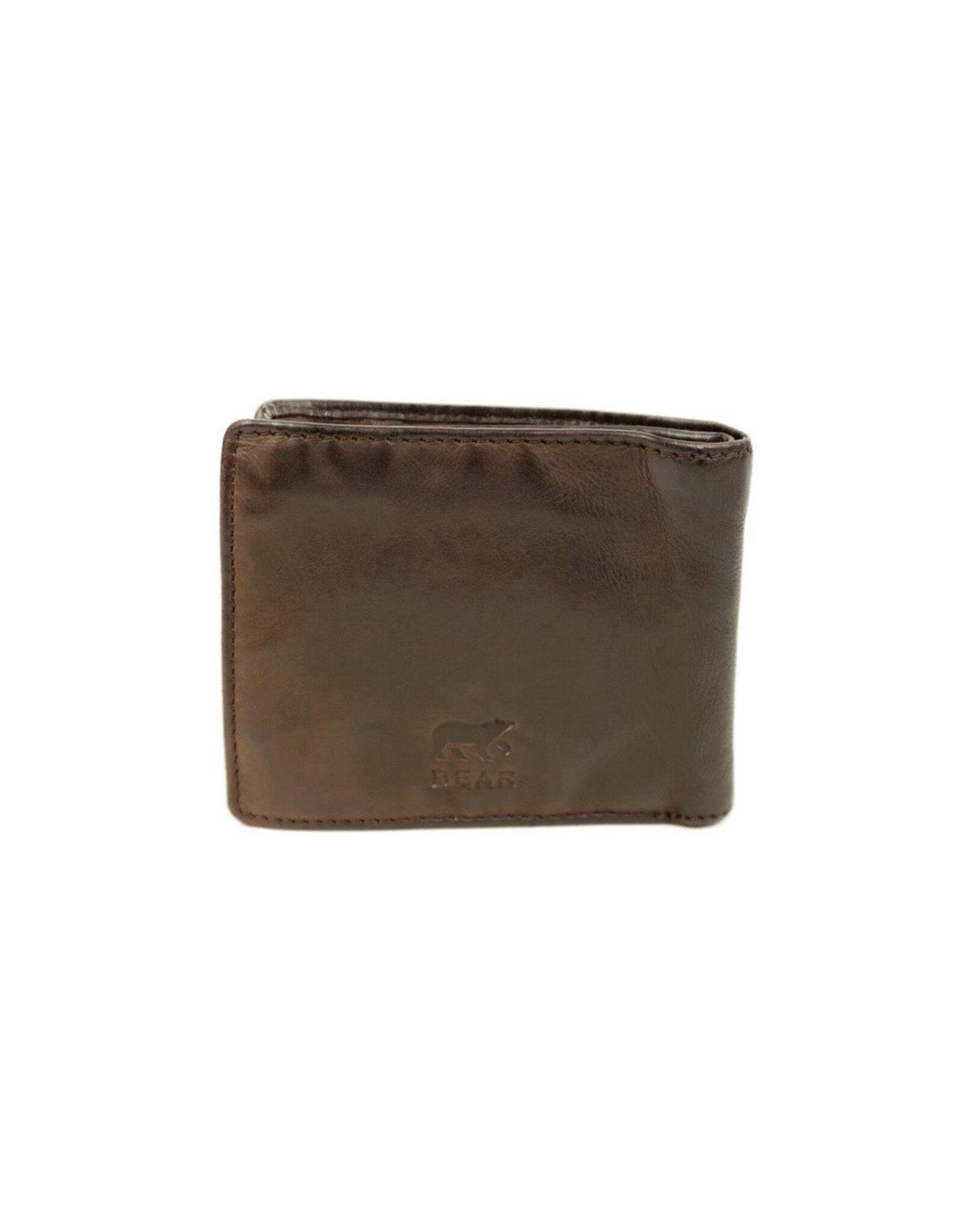 Bear Design Leather Wallets - Bear Design Billfold Wallet 'Fabian'  black brown