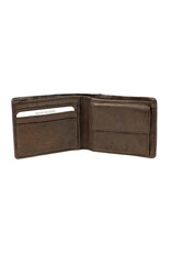 Bear Design Leather Wallets - Bear Design Billfold Wallet 'Fabian'  black brown