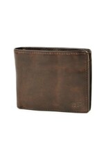Bear Design Leather Wallets - Bear Design Billfold Wallet 'Fabian'  black brown