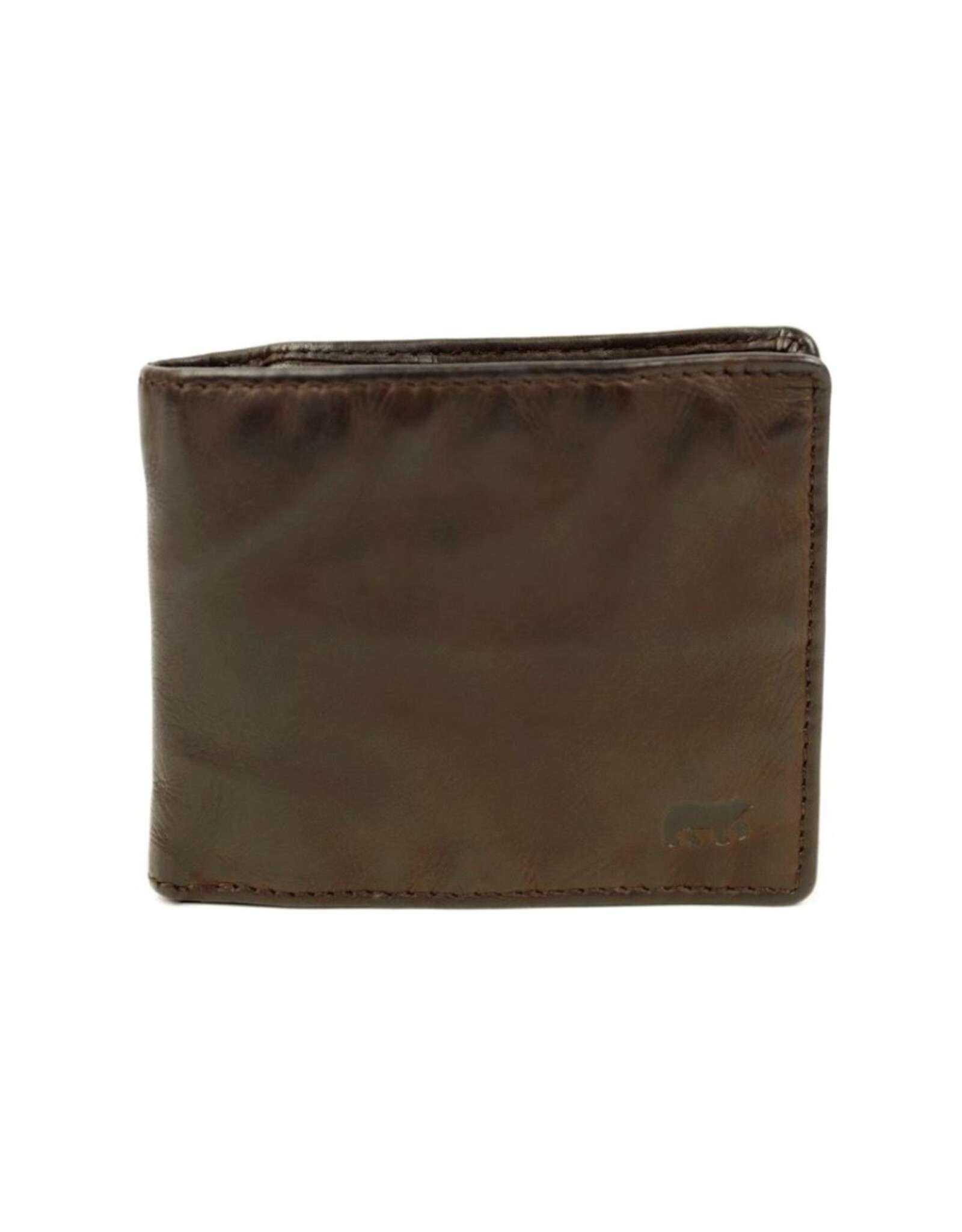 Bear Design Leather Wallets - Bear Design Billfold Wallet 'Fabian'  black brown