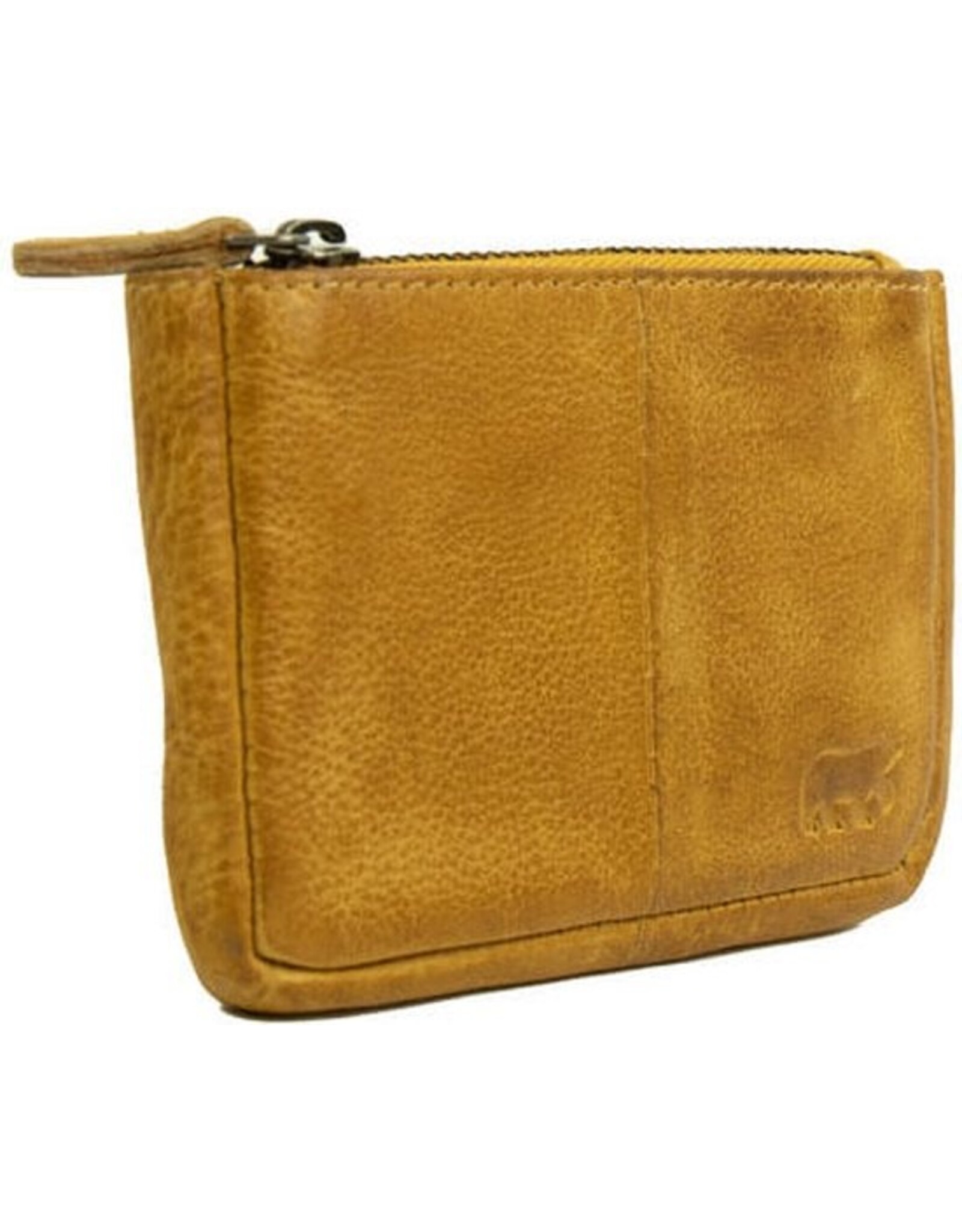Bear Design Leather Wallets - Bear Design Key pouch ‘Lyla’ yellow
