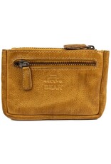 Bear Design Leather Wallets - Bear Design Key pouch ‘Lyla’ yellow