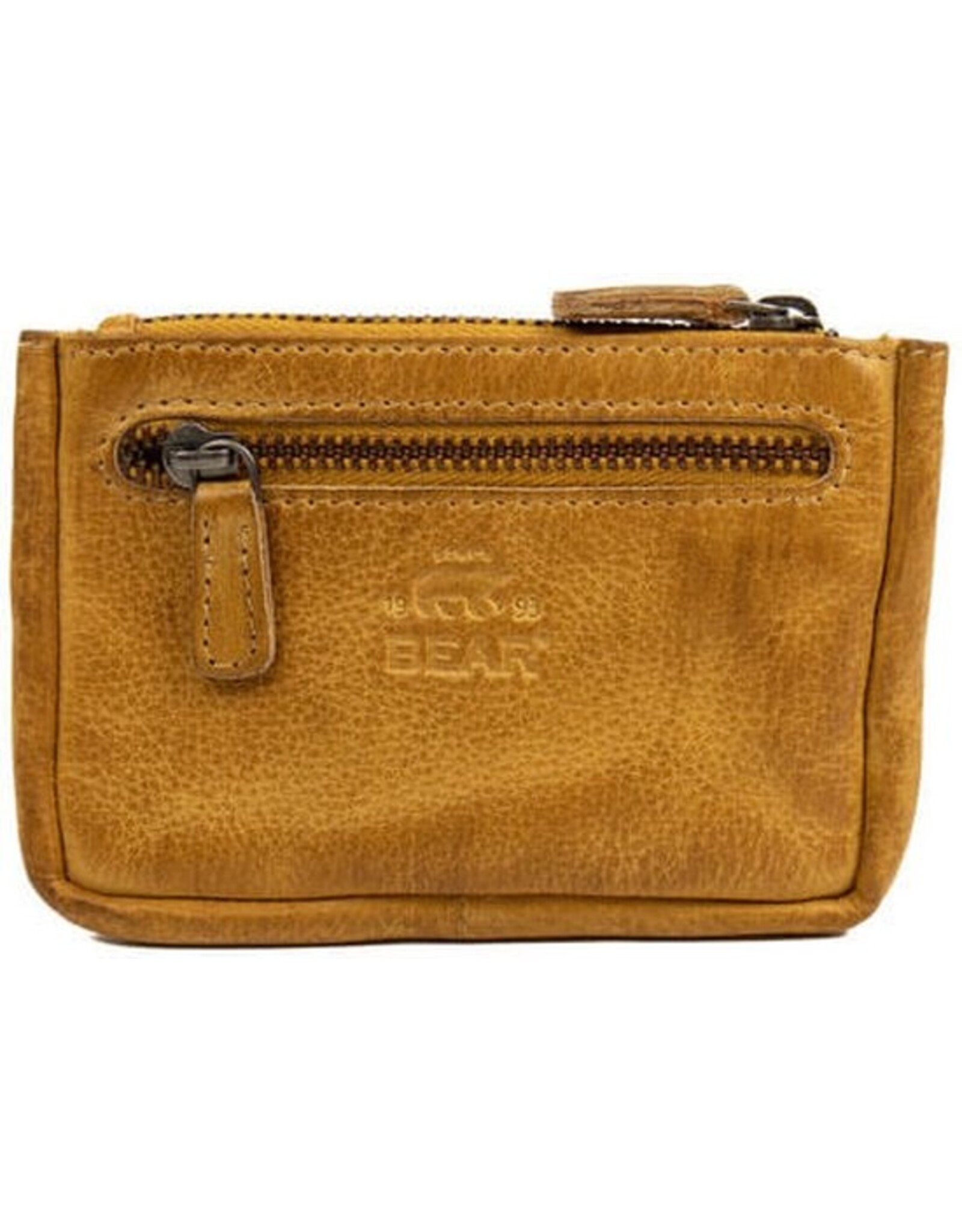 Bear Design Leather Wallets - Bear Design Key pouch ‘Lyla’ yellow