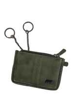 Bear Design Leather Wallets - Bear Design Key pouch ‘Lyla’ green