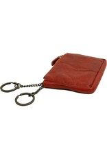 Bear Design Leather Wallets - Bear Design Key pouch ‘Lyla’ red