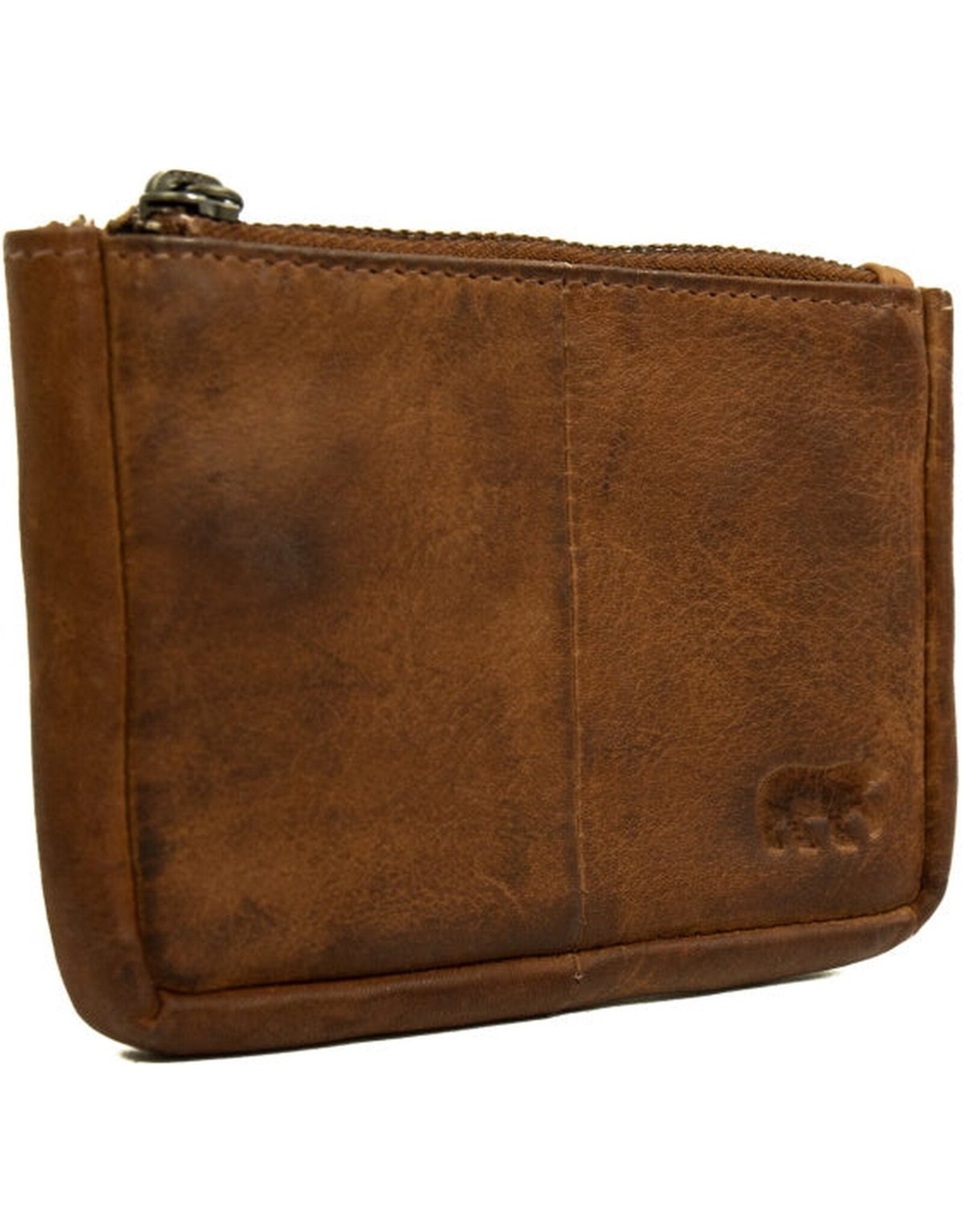 Bear Design Leather Wallets - Bear Design Key pouch ‘Lyla’ cognac