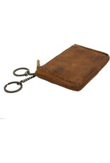 Bear Design Leather Wallets - Bear Design Key pouch ‘Lyla’ cognac