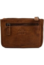 Bear Design Leather Wallets - Bear Design Key pouch ‘Lyla’ cognac