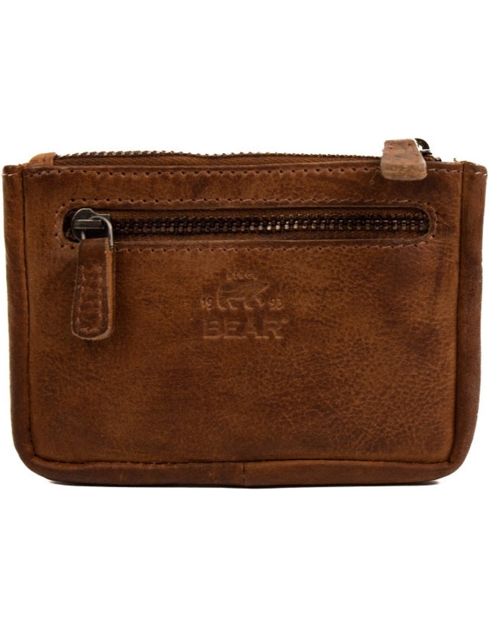 Bear Design Leren Portemonnees - Bear Design Sleuteletui/Sleutelhoesje  "Lyla" cognac