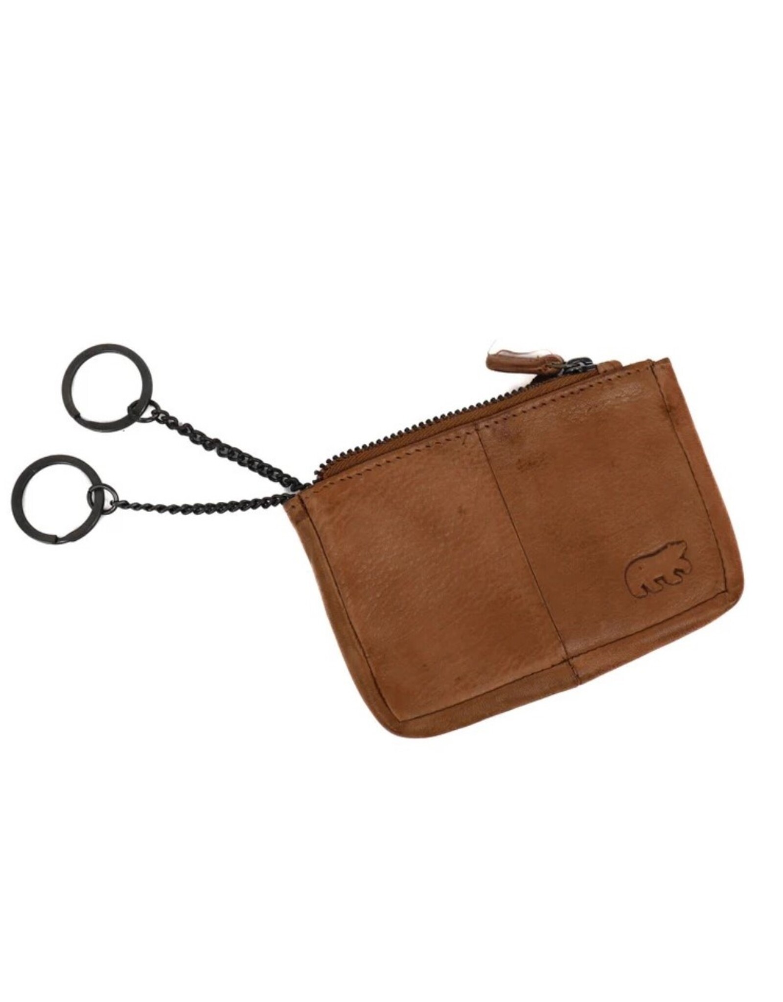 Bear Design Leather Wallets - Bear Design Key pouch ‘Lyla’ taupe