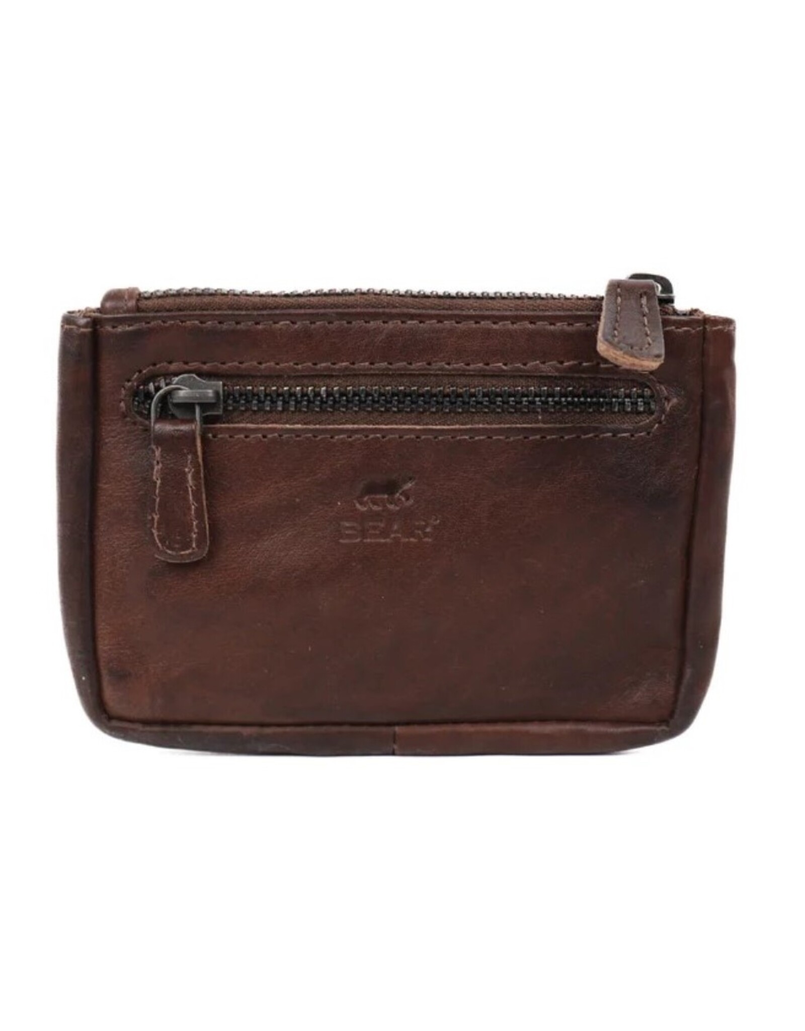 Bear Design Leather Wallets - Bear Design Key pouch ‘Lyla’ taupe brown
