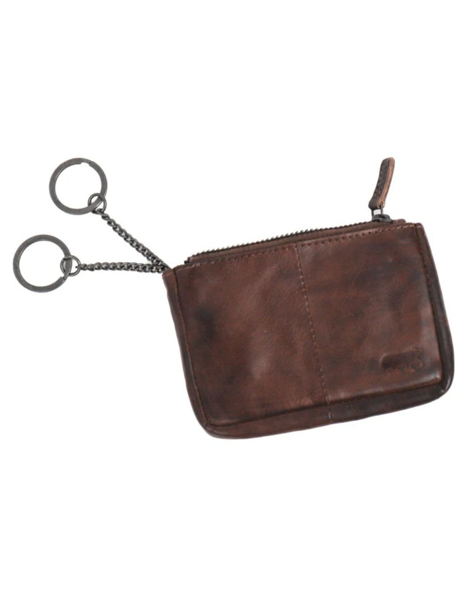 Bear Design Leather Wallets - Bear Design Key pouch ‘Lyla’ taupe brown