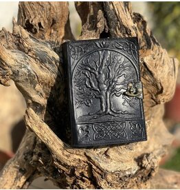 RK Handicrafts Black Tree of Life Leather Journal
