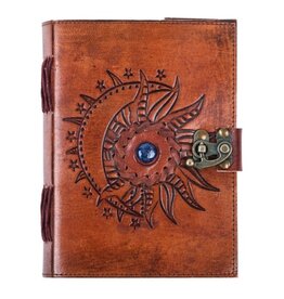 RK Handicrafts Zon & Maan Leren Vintage Notitieboek