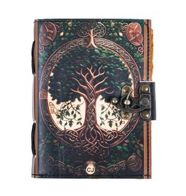 RK Handicrafts Keltische Levensboom Leren Notitieboek 18 x13cm