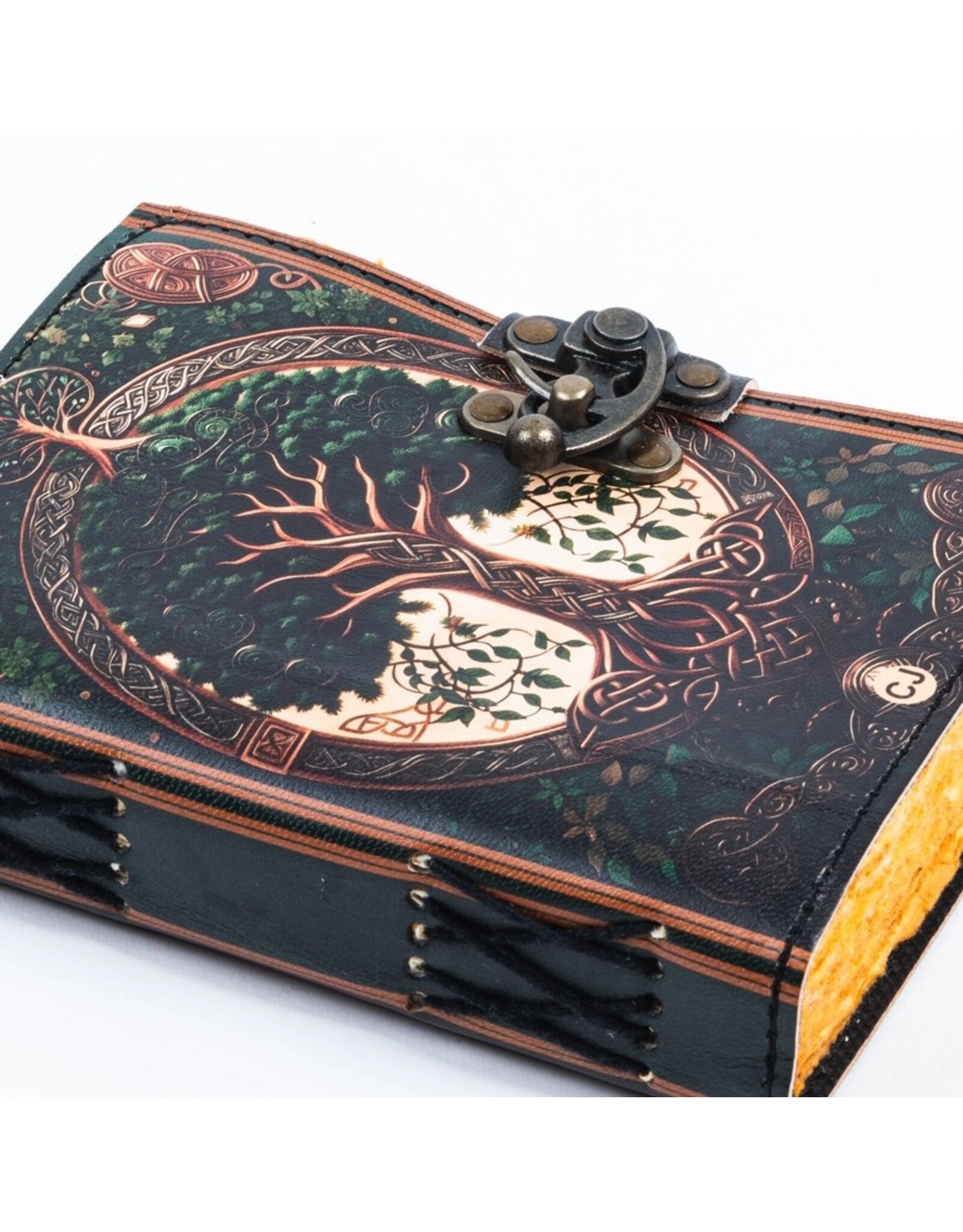 RK Handicrafts Miscellaneous - Celtic Tree of Life Leather Journal
