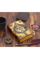 RK Handicrafts Miscellaneous - Leren Dagboek met Kompas en Kabbala Symbolen 18x13cm
