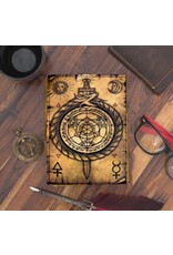 RK Handicrafts Miscellaneous - Leren Dagboek met Kompas en Kabbala Symbolen 18x13cm