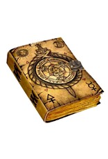 RK Handicrafts Miscellaneous - Leren Dagboek met Kompas en Kabbala Symbolen 18x13cm