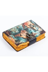 RK Handicrafts Miscellaneous - Leather Journal for World Travelers World Map 18x13cm