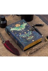 RK Handicrafts Miscellaneous -   Leren Dagboek Nachtvlinder en Maanfasen 18x13cm