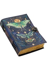 RK Handicrafts Miscellaneous -   Leren Dagboek Nachtvlinder en Maanfasen 18x13cm