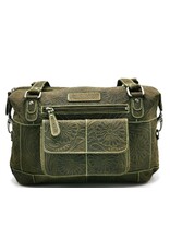 HillBurry Leather bags - Hillburry Leather Shoulder bag with Embossed Flowers