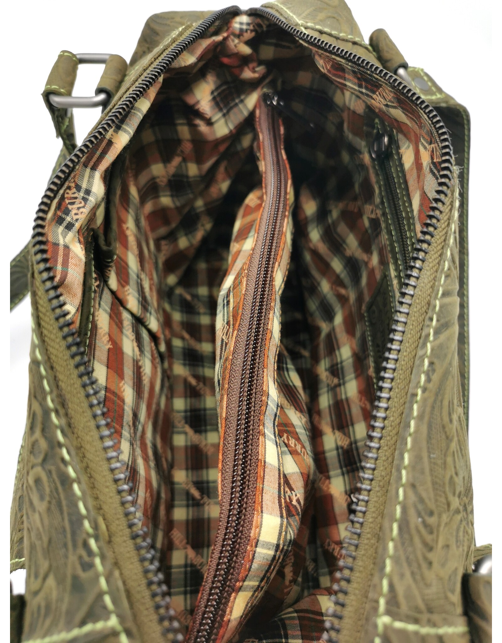 HillBurry Leather bags - Hillburry Leather Shoulder bag with Embossed Flowers