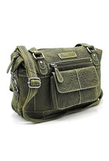 HillBurry Leather bags - Hillburry Leather Shoulder bag with Embossed Flowers