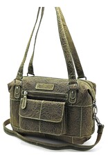 HillBurry Leather bags - Hillburry Leather Shoulder bag with Embossed Flowers