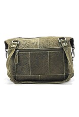 HillBurry Leather bags - Hillburry Leather Shoulder bag with Embossed Flowers
