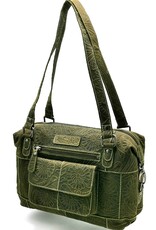 HillBurry Leather bags - Hillburry Leather Shoulder bag with Embossed Flowers
