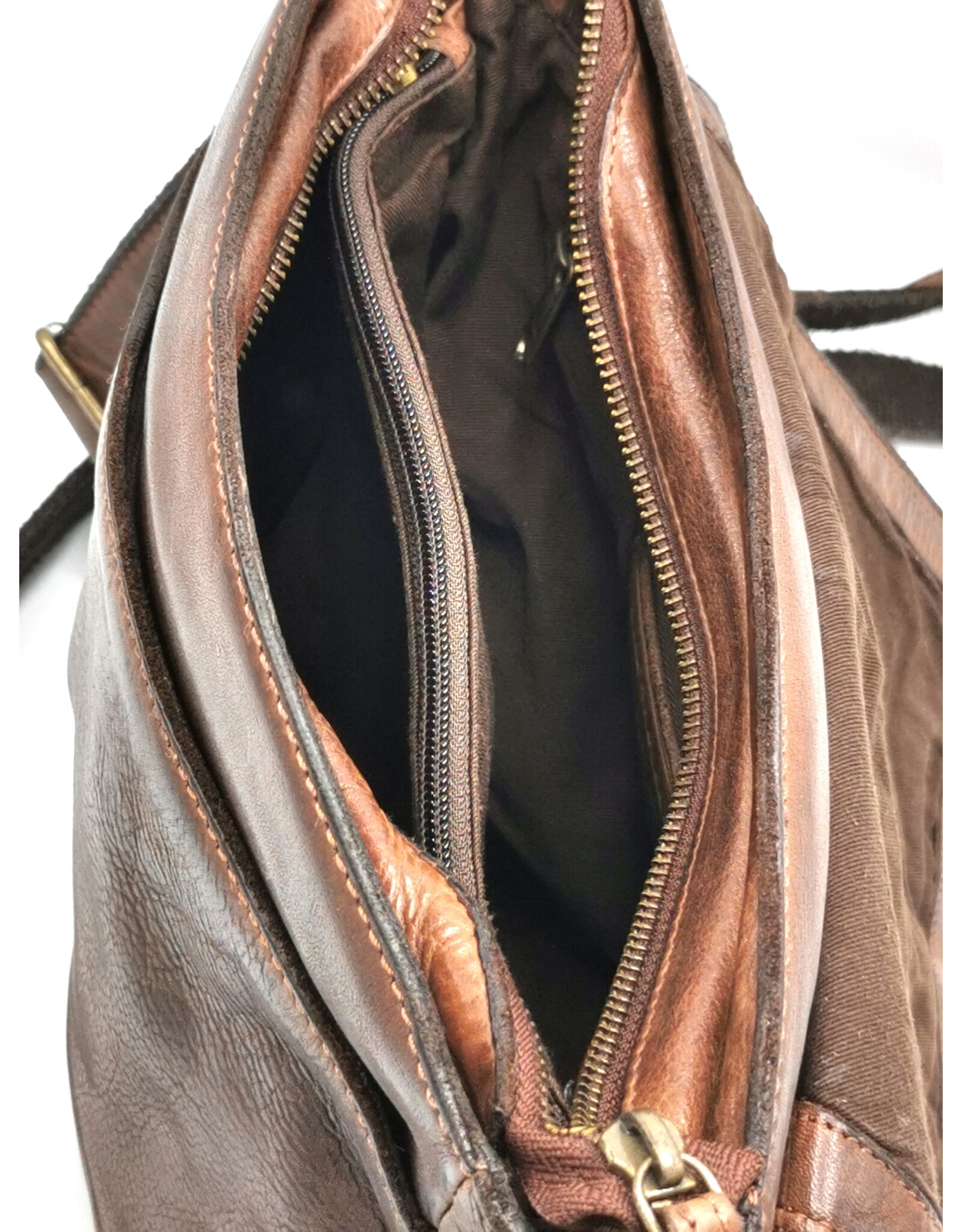 HillBurry Leather bags - Hillburry Shoulder bag-Crossbody large brown