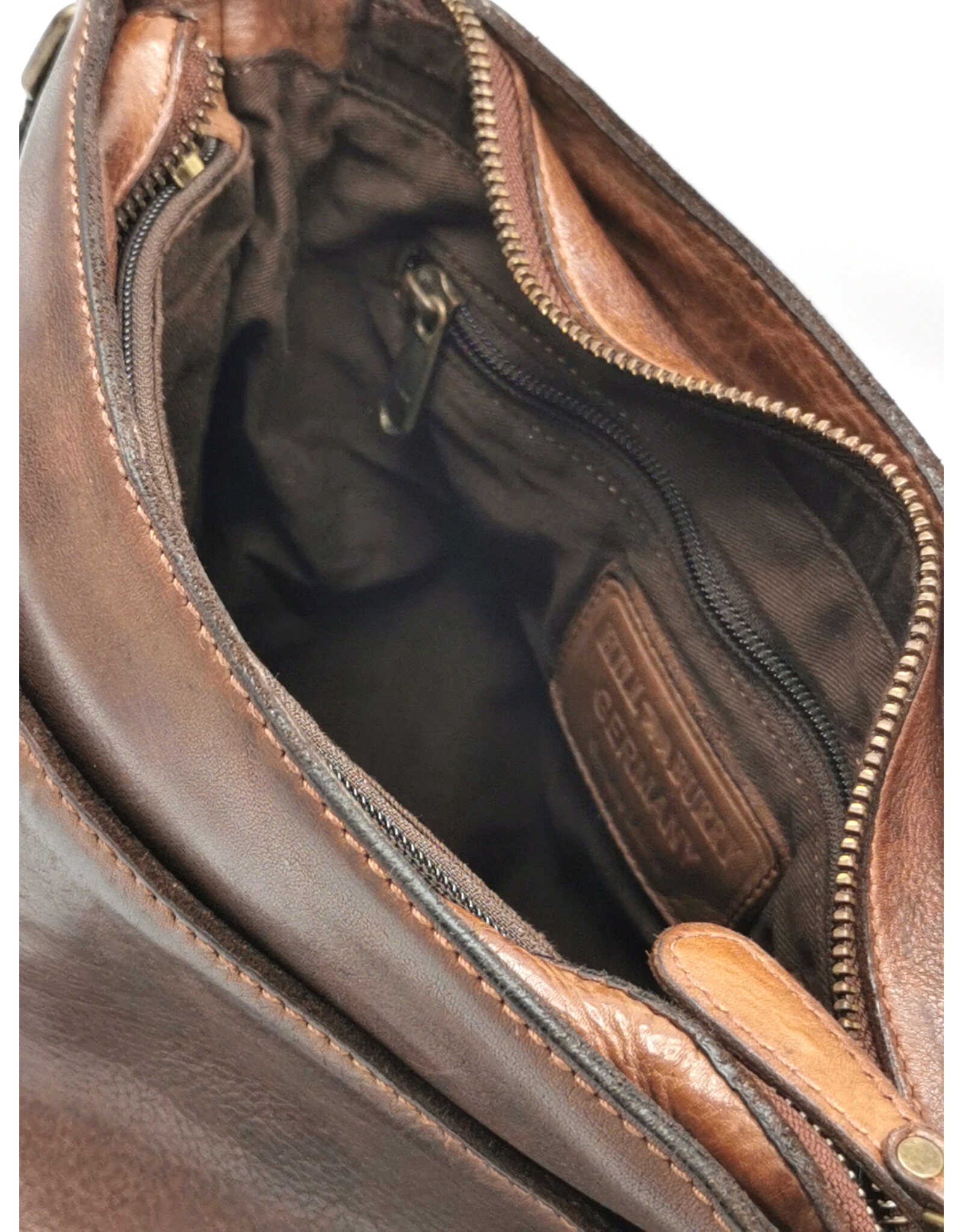 HillBurry Leather bags - Hillburry Shoulder bag-Crossbody large brown