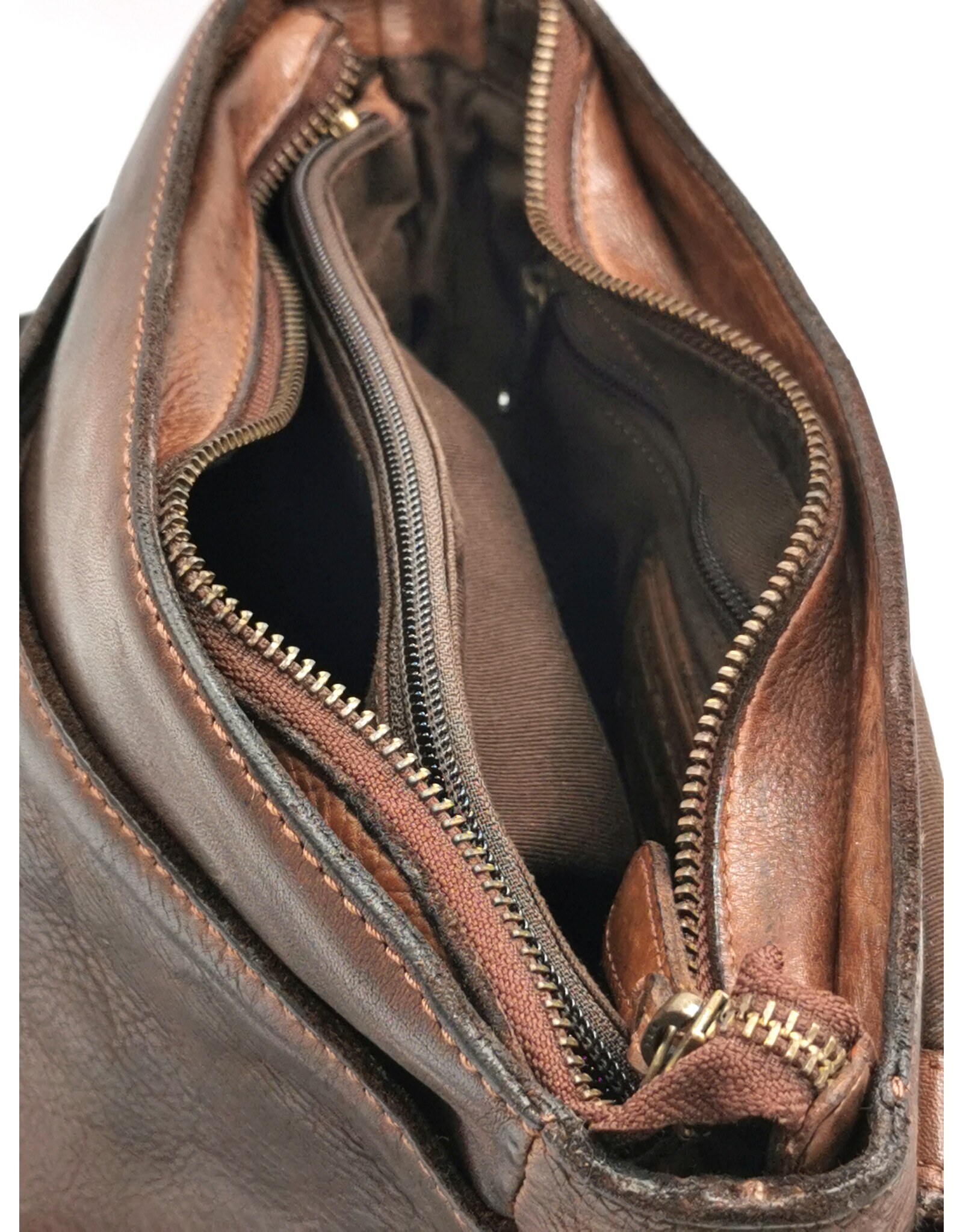 HillBurry Leather bags - Hillburry Shoulder bag-Crossbody large brown