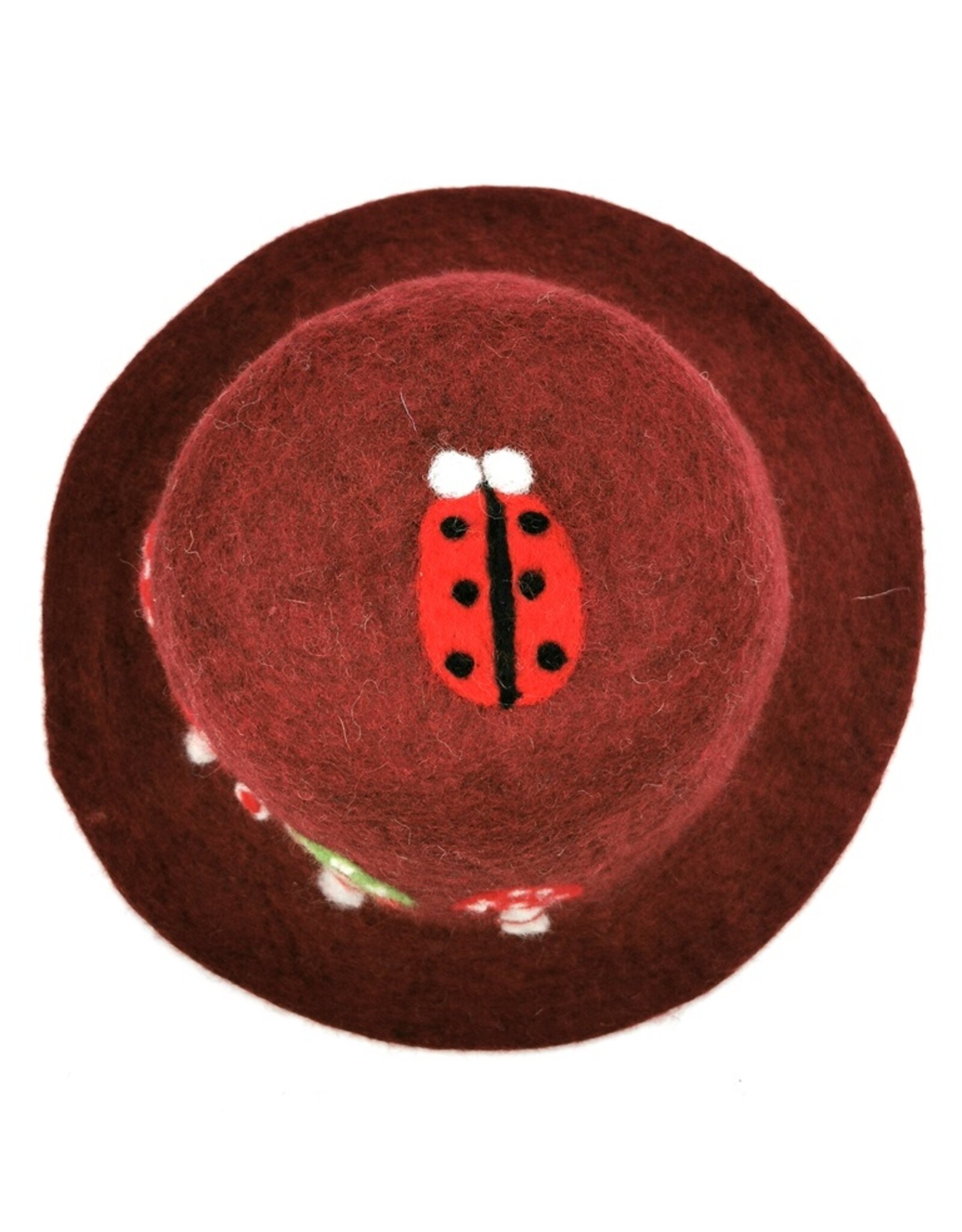 Trukado Miscellaneous - Felt hat - Sauna cap Mushrooms and Ladybug bordeaux