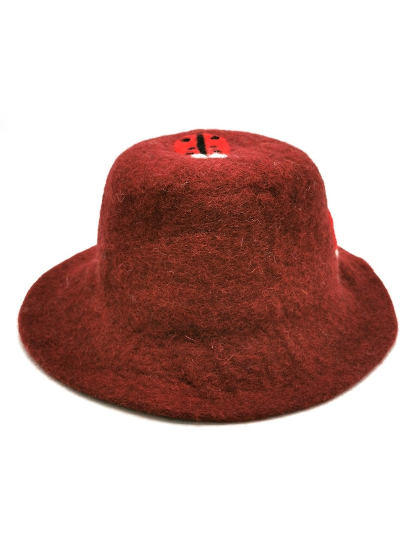 Trukado Miscellaneous - Felt hat - Sauna cap Mushrooms and Ladybug bordeaux