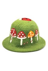 Trukado Miscellaneous - Felt hat - Sauna cap Mushrooms & Ladybug green
