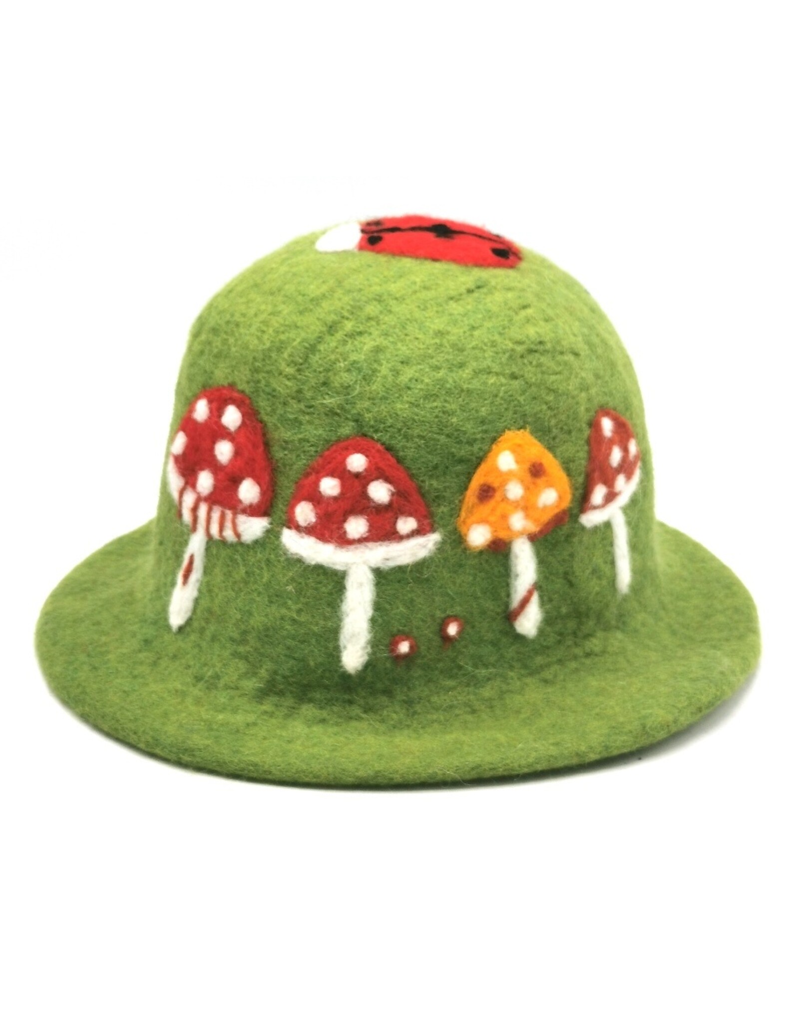 Trukado Miscellaneous - Felt hat - Sauna cap Mushrooms & Ladybug green