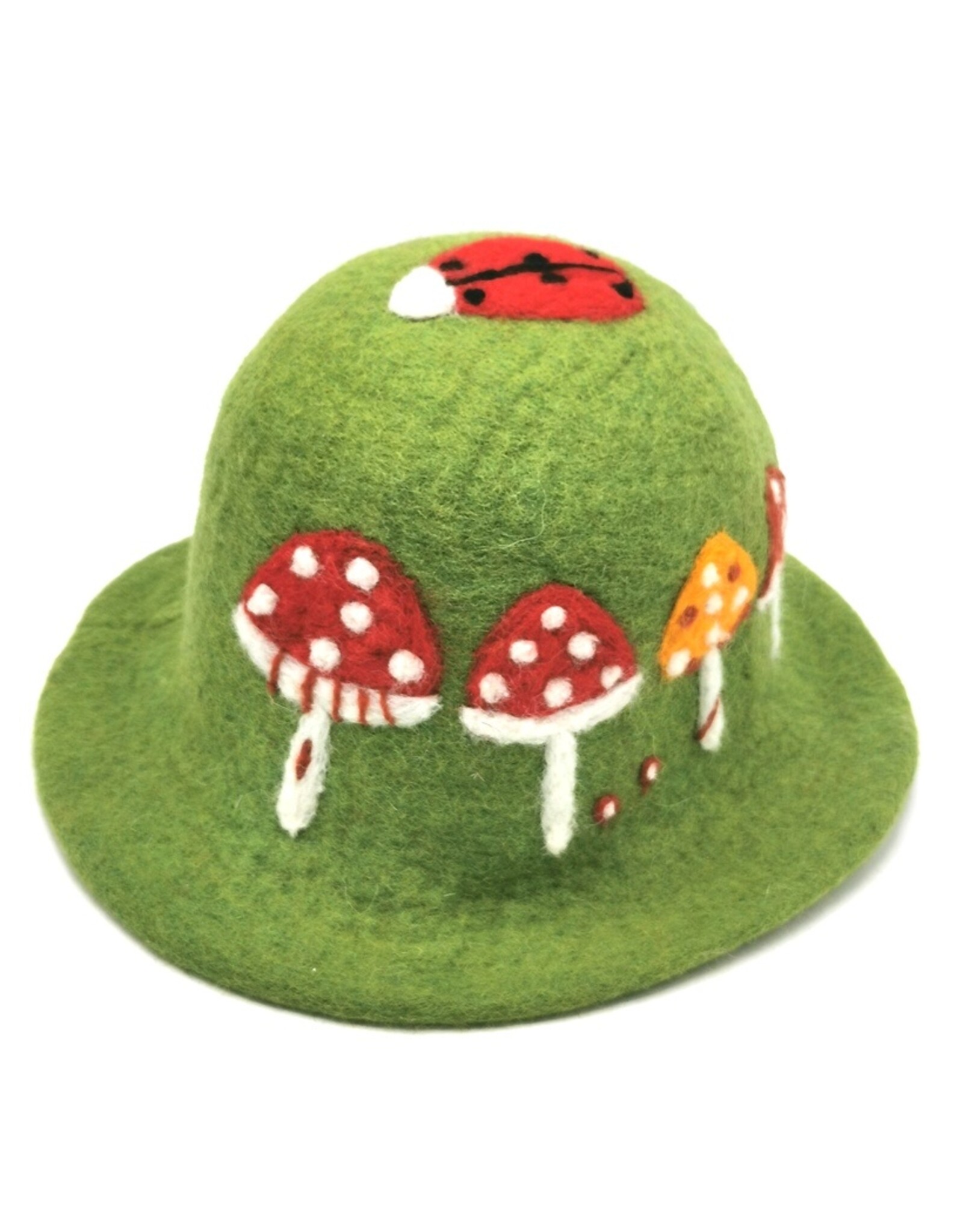 Trukado Miscellaneous - Felt hat - Sauna cap Mushrooms & Ladybug green