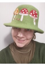 Trukado Miscellaneous - Felt hat - Sauna cap Mushrooms & Ladybug green