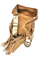 Trukado Leather Festival bags, waist bags and belt bags - Cowhide Waist Bag with Fringes and Leopard - Festival Bag Cowhide