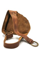 Trukado Leren Festivaltasjes, heuptassen en riemtassen - Leren Ibiza Heuptas met Luipaard print cognac