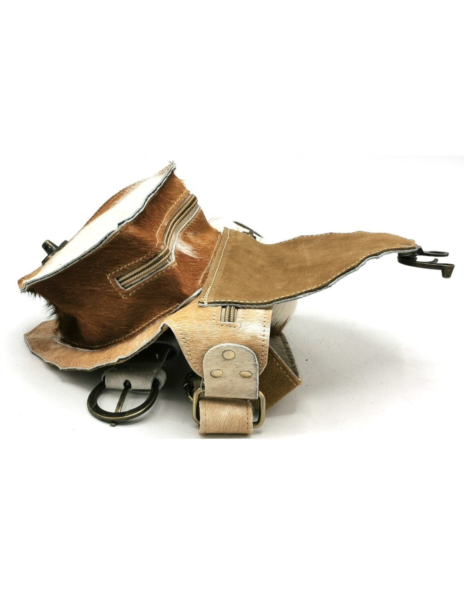 Trukado Leather Festival bags, waist bags and belt bags - Cowhide waist bag with vintage hook