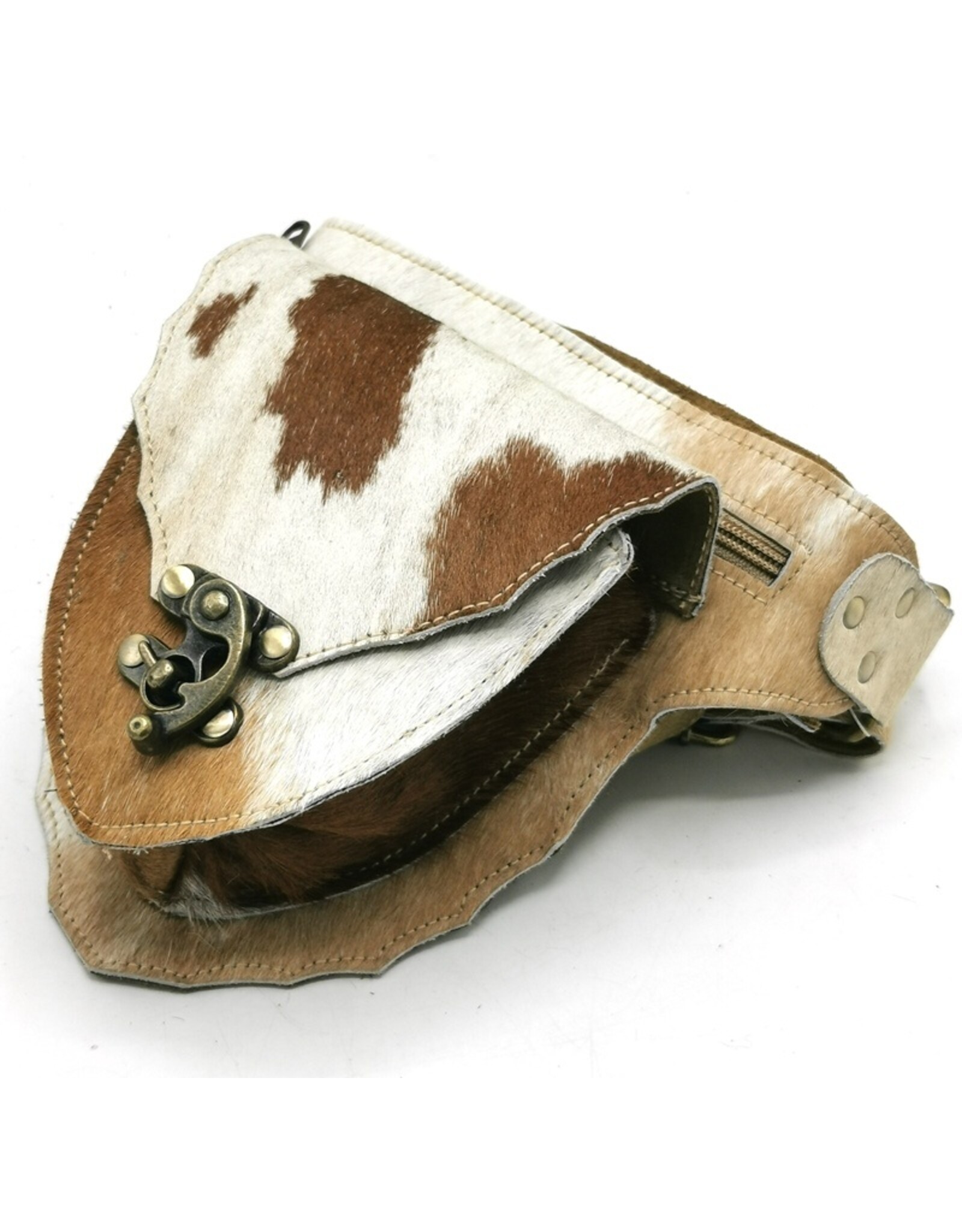 Trukado Leather Festival bags, waist bags and belt bags - Cowhide waist bag with vintage hook