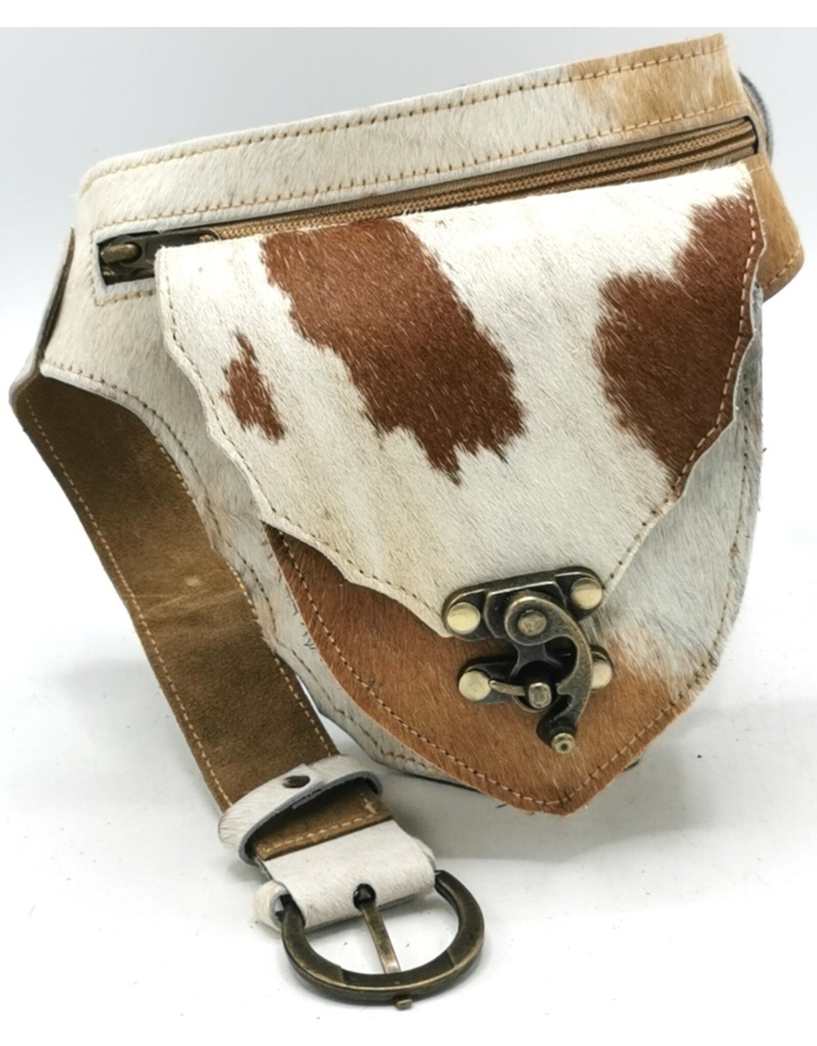 Trukado Leather Festival bags, waist bags and belt bags - Cowhide waist bag with vintage hook
