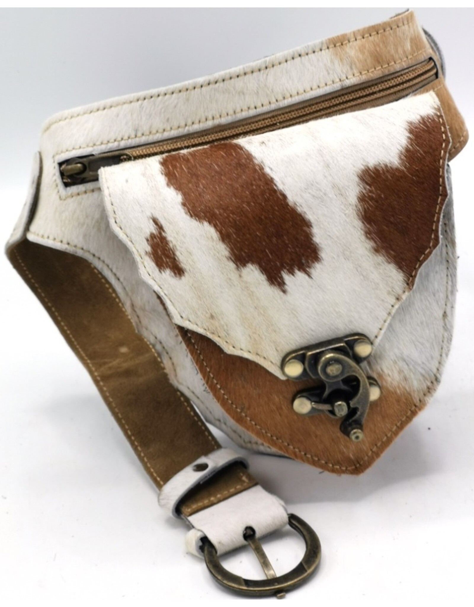 Trukado Leather Festival bags, waist bags and belt bags - Cowhide waist bag with vintage hook